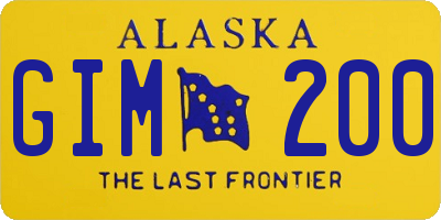 AK license plate GIM200