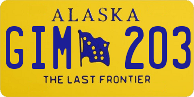 AK license plate GIM203