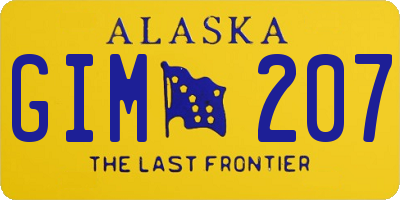 AK license plate GIM207