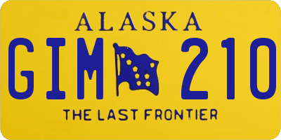 AK license plate GIM210