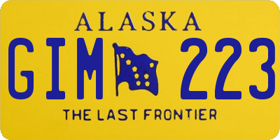 AK license plate GIM223