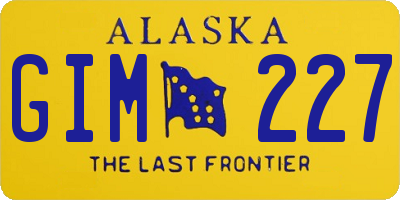 AK license plate GIM227