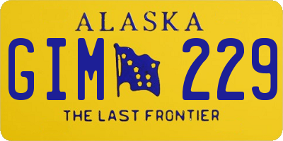 AK license plate GIM229