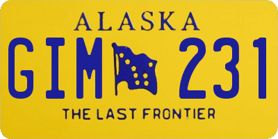 AK license plate GIM231