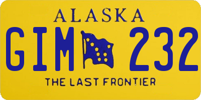 AK license plate GIM232