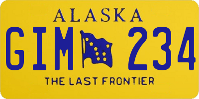 AK license plate GIM234