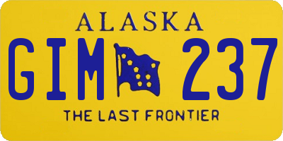 AK license plate GIM237