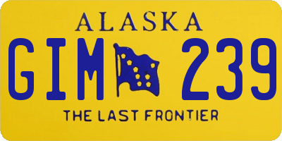 AK license plate GIM239