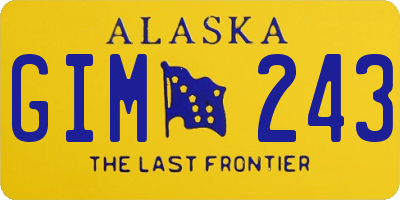 AK license plate GIM243