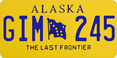 AK license plate GIM245