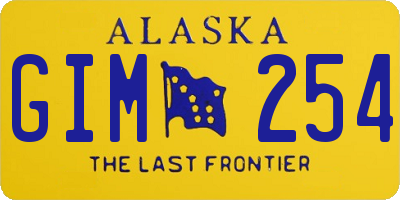 AK license plate GIM254