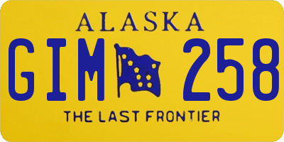 AK license plate GIM258