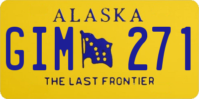 AK license plate GIM271
