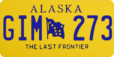 AK license plate GIM273
