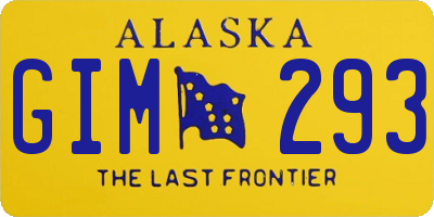 AK license plate GIM293