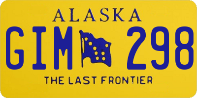 AK license plate GIM298