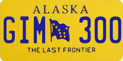 AK license plate GIM300