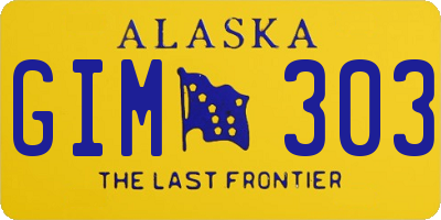 AK license plate GIM303