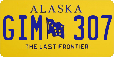 AK license plate GIM307
