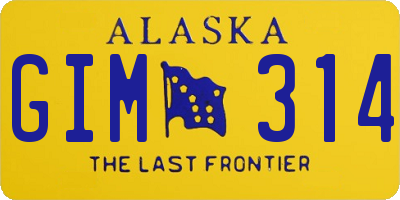 AK license plate GIM314