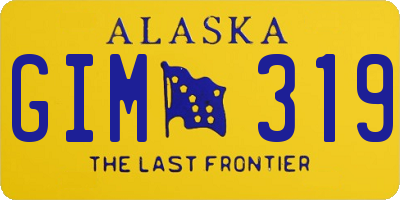 AK license plate GIM319