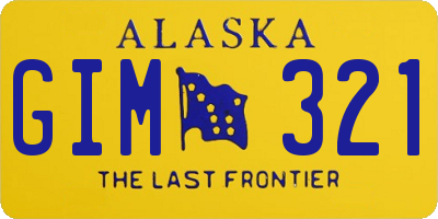 AK license plate GIM321