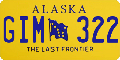 AK license plate GIM322