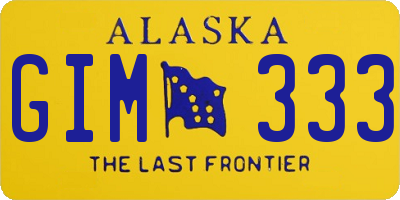 AK license plate GIM333