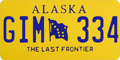 AK license plate GIM334