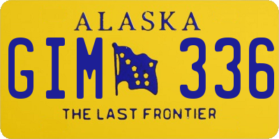 AK license plate GIM336