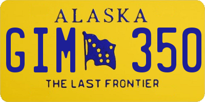 AK license plate GIM350