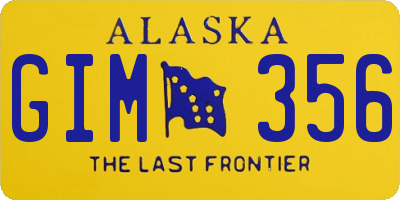 AK license plate GIM356