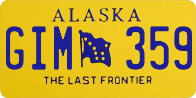 AK license plate GIM359