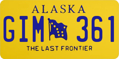 AK license plate GIM361