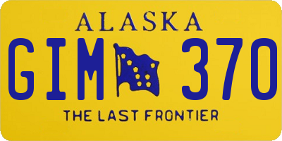 AK license plate GIM370