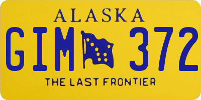 AK license plate GIM372