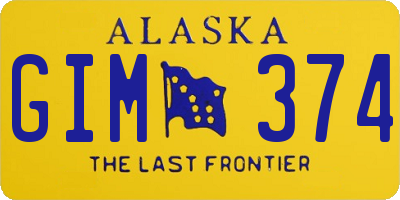 AK license plate GIM374