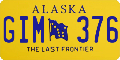 AK license plate GIM376