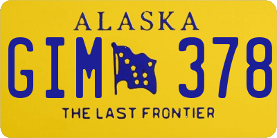 AK license plate GIM378