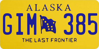 AK license plate GIM385