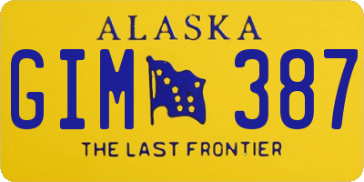 AK license plate GIM387