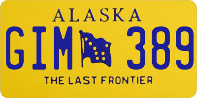 AK license plate GIM389
