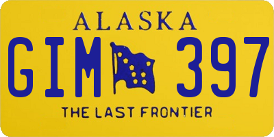 AK license plate GIM397