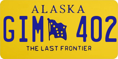 AK license plate GIM402