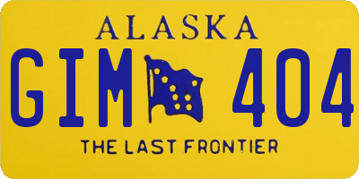 AK license plate GIM404