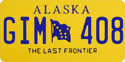 AK license plate GIM408