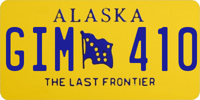 AK license plate GIM410