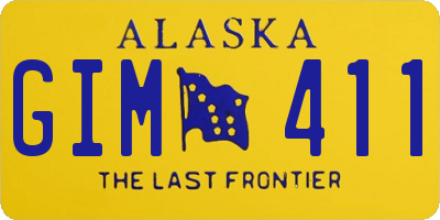 AK license plate GIM411