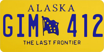 AK license plate GIM412