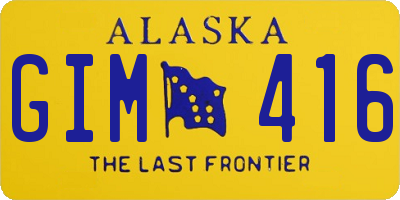 AK license plate GIM416